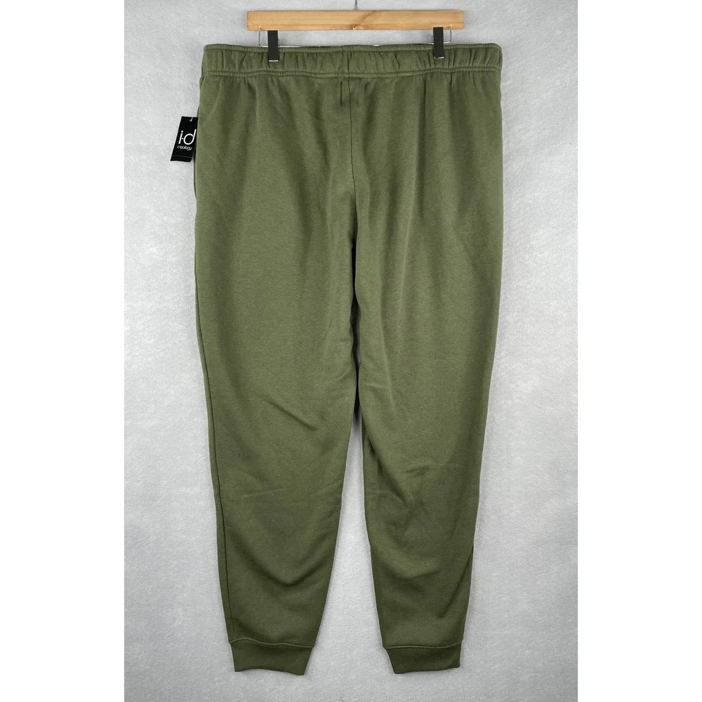 ID Ideology Men's 2XL Fleece Ankle Joggers Drawstring Waist 2 Pocket Green NEW - Picture 4 of 8